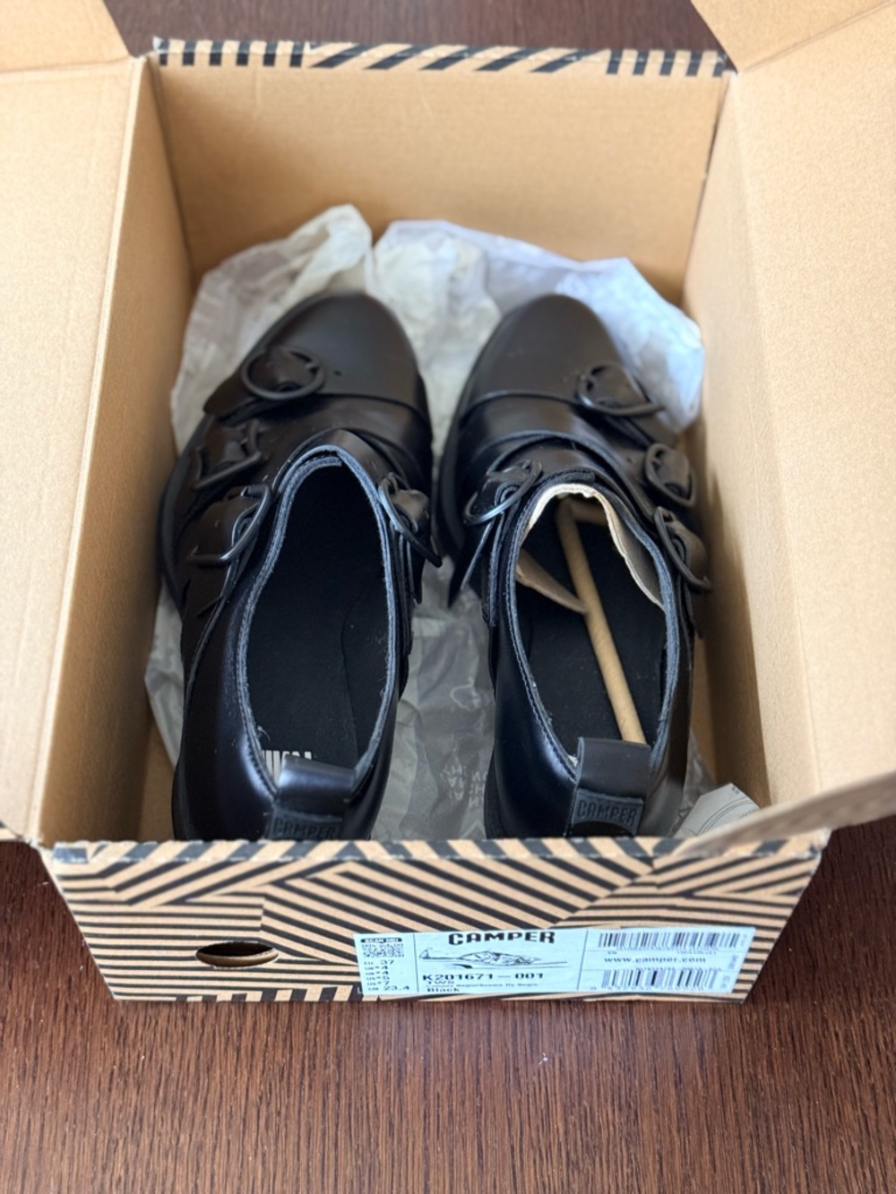Camper Twins Black leather women’s shoes (size 37) - Picture 12 of 12